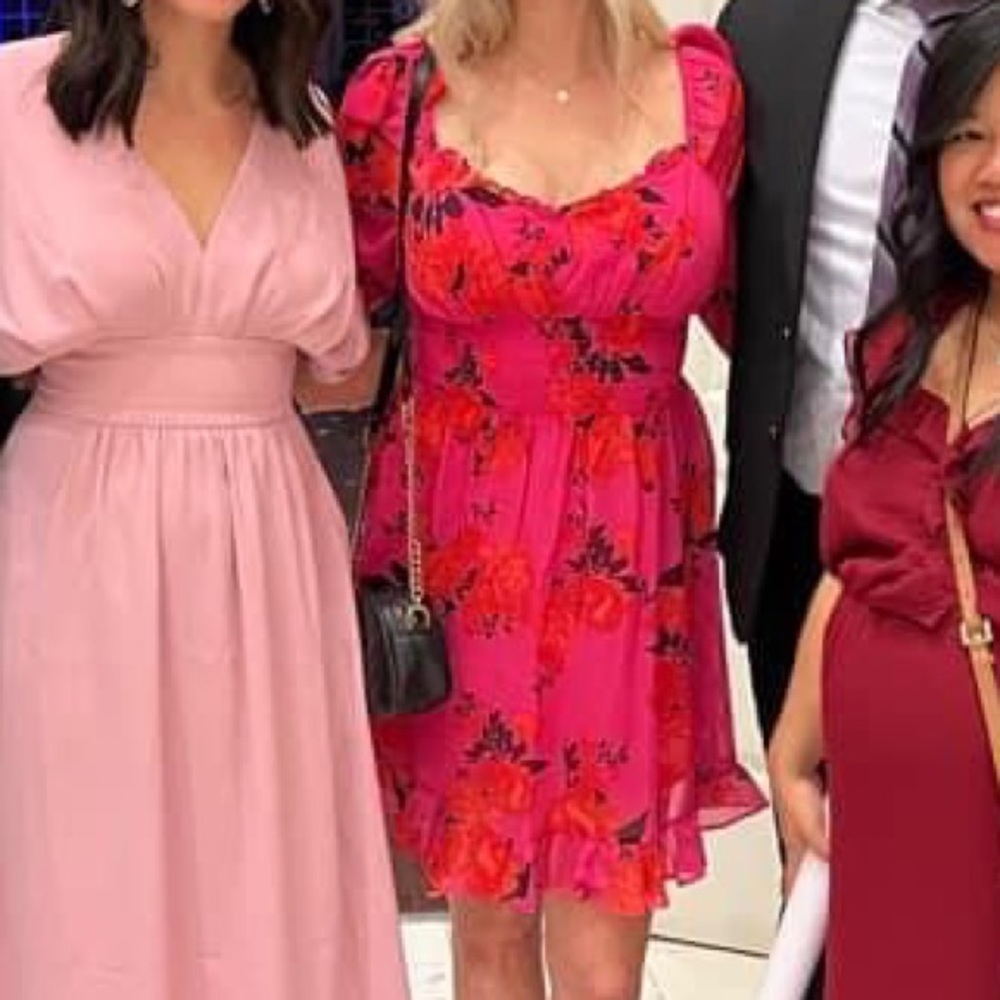 Betsey Johnson Cute Pink Rose Dress